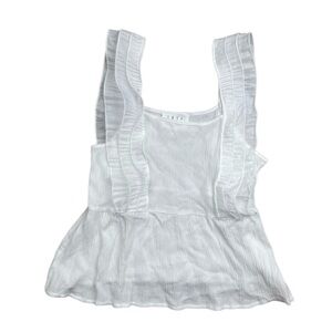 NORDSTROM Lost + Wander White Linen Like Ruffle Tank Top Urban Outfitters USA XS